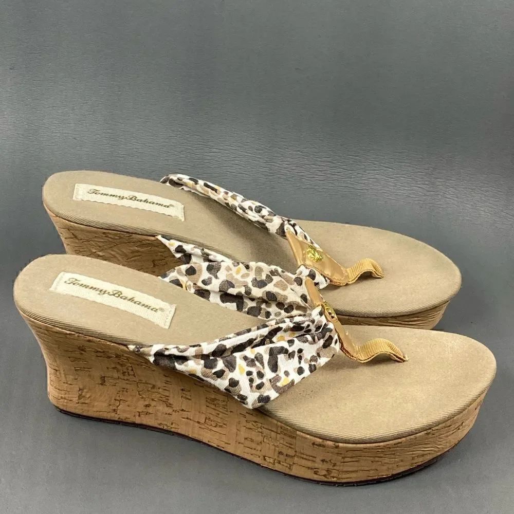 Tommy Bahama Calabasas Wedge Sandals womens size 6.5